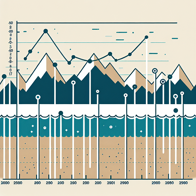 graph showing Lake Tahoe water level trends over time