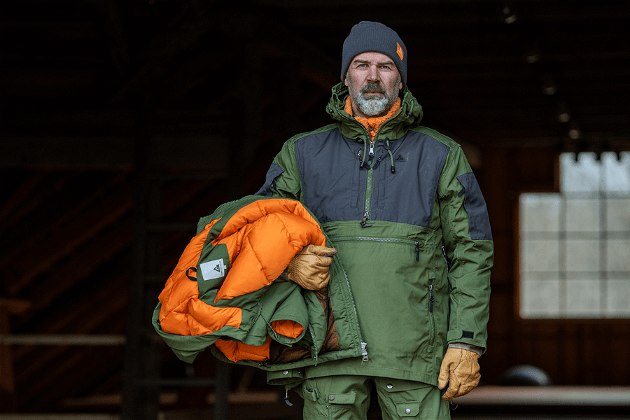 layered clothing for variable weather