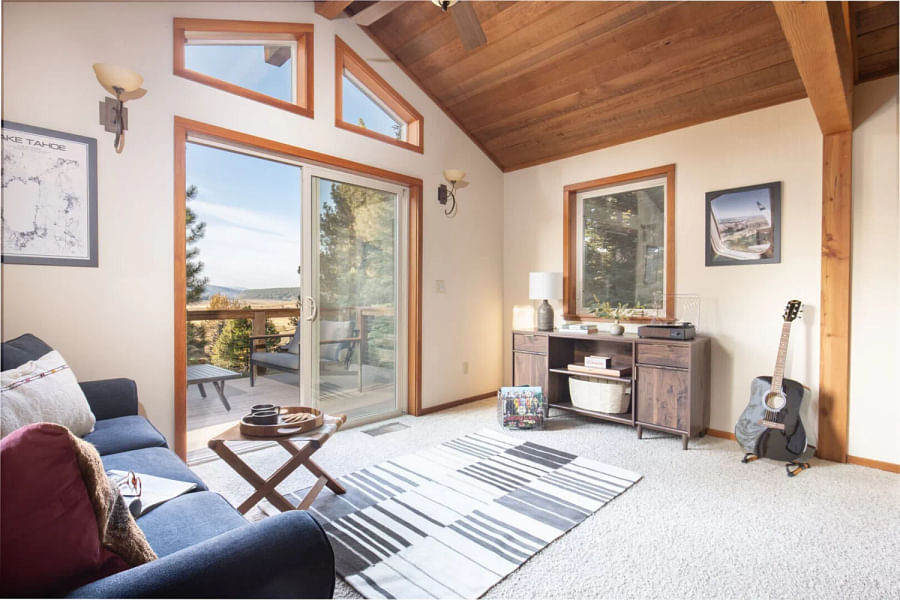 Luxurious interior of a chic Airbnb rental in Lake Tahoe