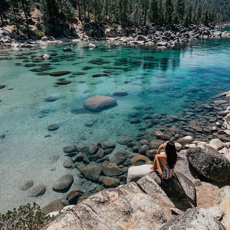 Secluded spot in Lake Tahoe with a breathtaking view