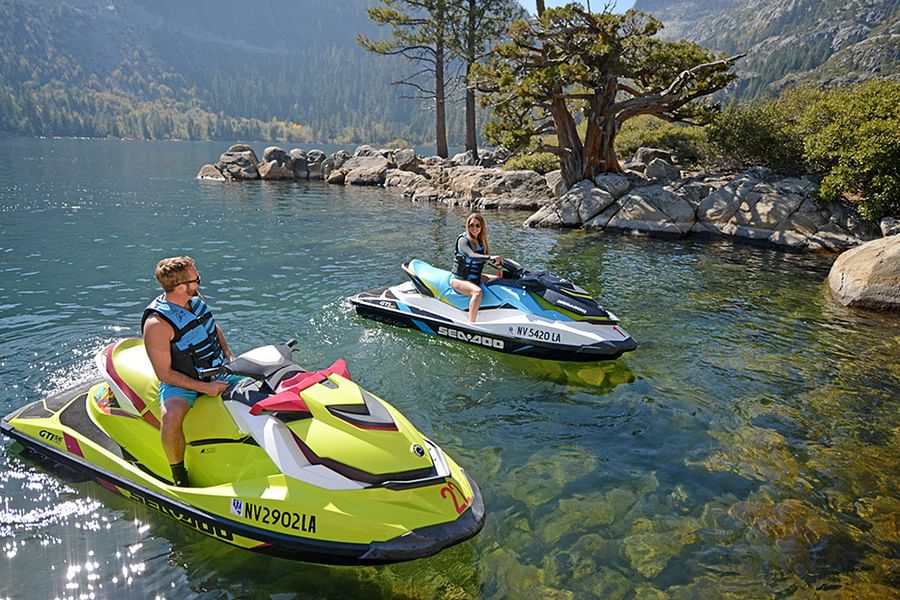 Guests participating in water sports at Lake Tahoe Vacation Resort