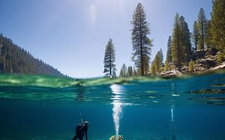 Does the water temperature decrease as you dive deeper into Lake Tahoe?