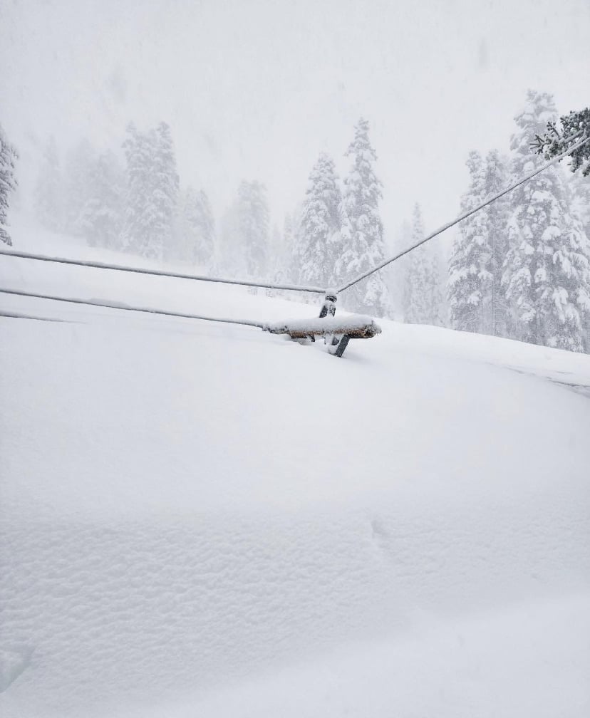 Snowy ski slopes at Heavenly Mountain Resort, Lake Tahoe