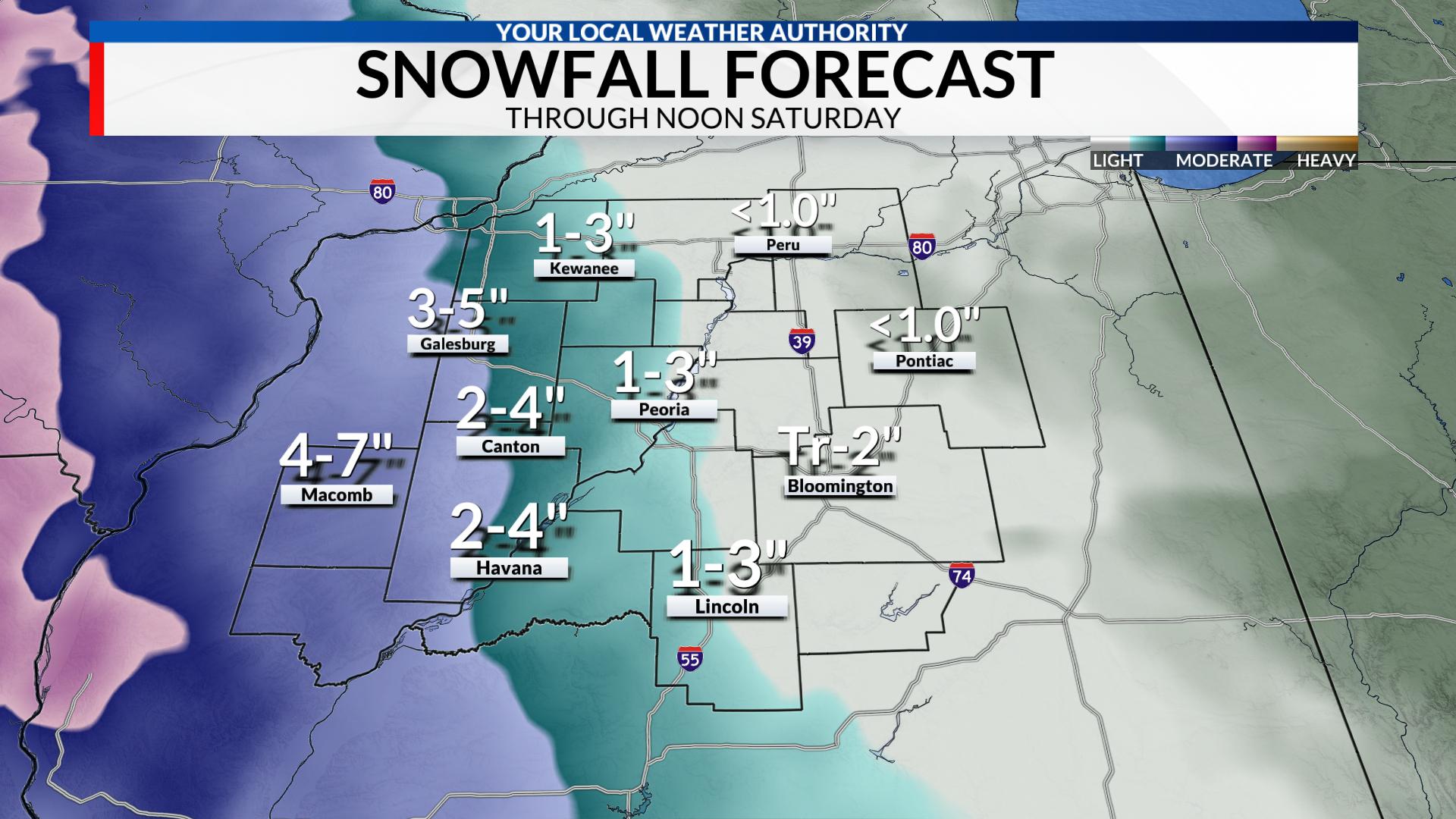 Screenshot of Snow Forecast website showing Lake Tahoe ski resort snow predictions